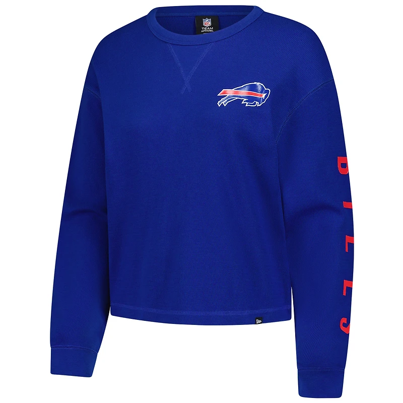 Women's New Era  Royal Buffalo Bills Sport Night Thermal Long Sleeve T-Shirt