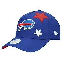 Casquette ajustable New Era Royal Buffalo Bills Stardom A-Frame 9FORTY pour femme