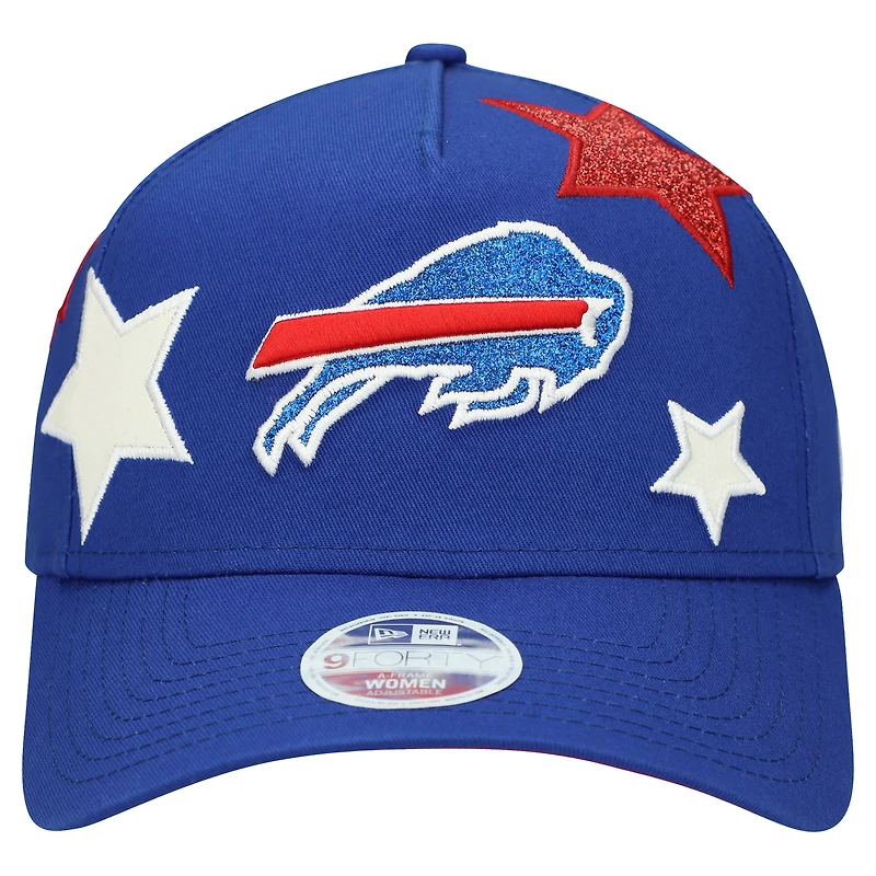 Women's New Era  Royal Buffalo Bills  Stardom A-Frame 9FORTY Adjustable Hat