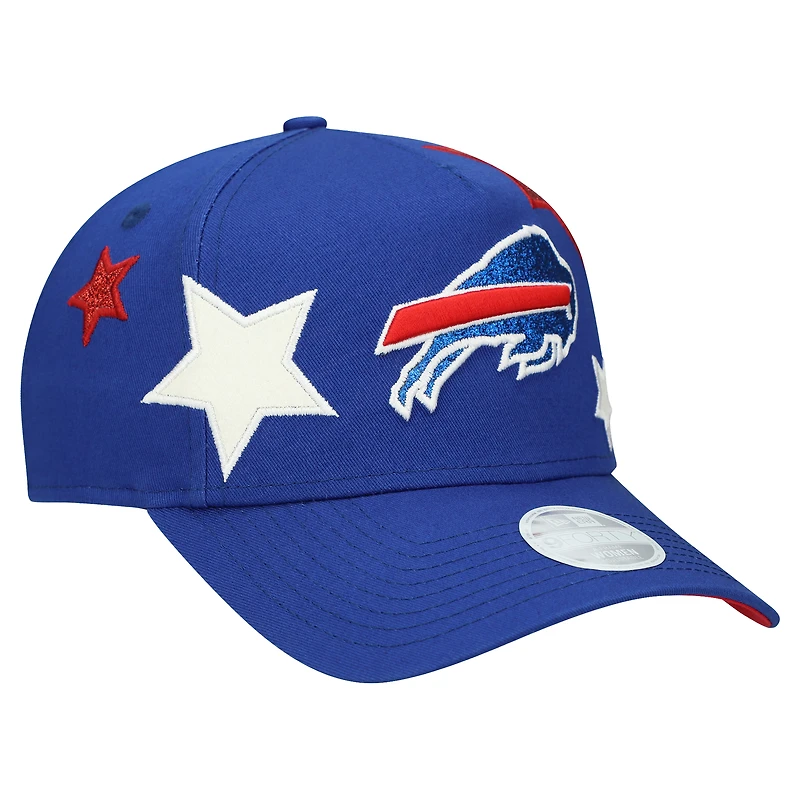 Women's New Era  Royal Buffalo Bills  Stardom A-Frame 9FORTY Adjustable Hat