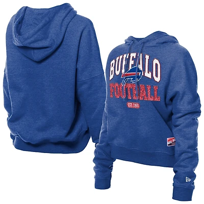 Women's New Era Royal Buffalo Bills Throwback Boxy Hoodie Sweatshirt