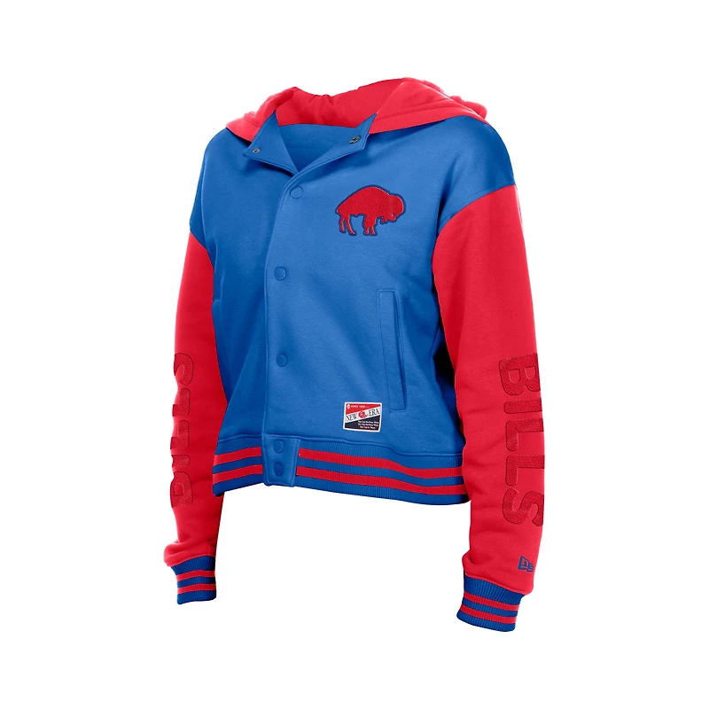 Women's New Era Royal Buffalo Bills Throwback Full-Snap Hooded Jacket