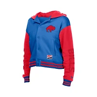 Women's New Era  Royal Buffalo Bills Throwback Full-Snap Hooded Jacket