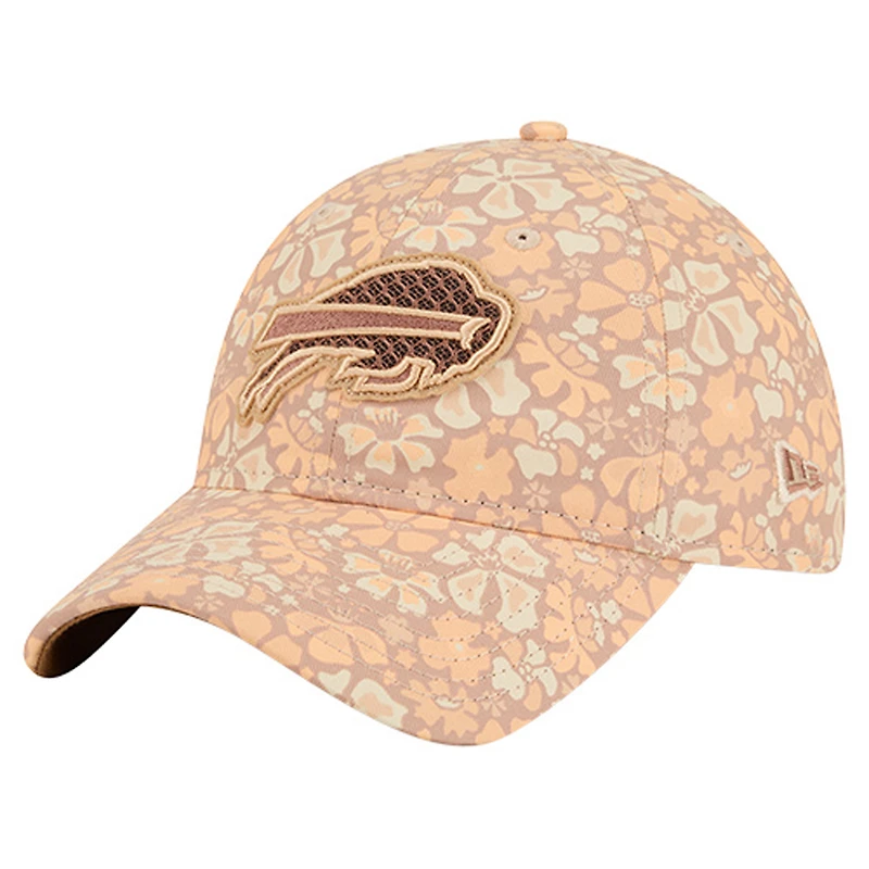 Women's New Era  Tan Buffalo Bills Floral 9TWENTY Adjustable Hat
