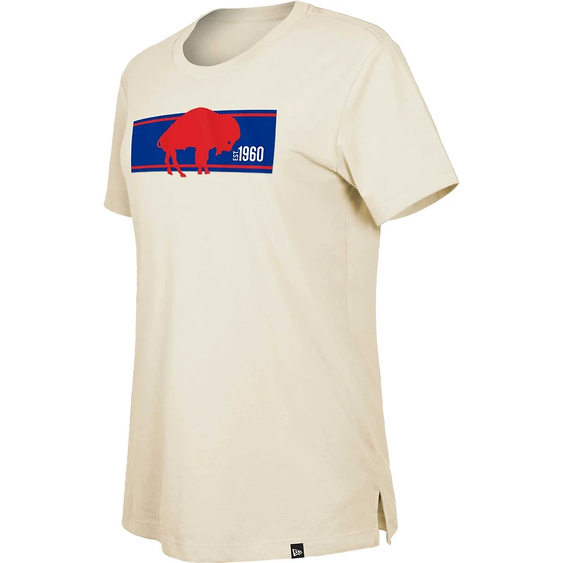 Women's New Era  Tan Buffalo Bills Third Down Historic T-Shirt