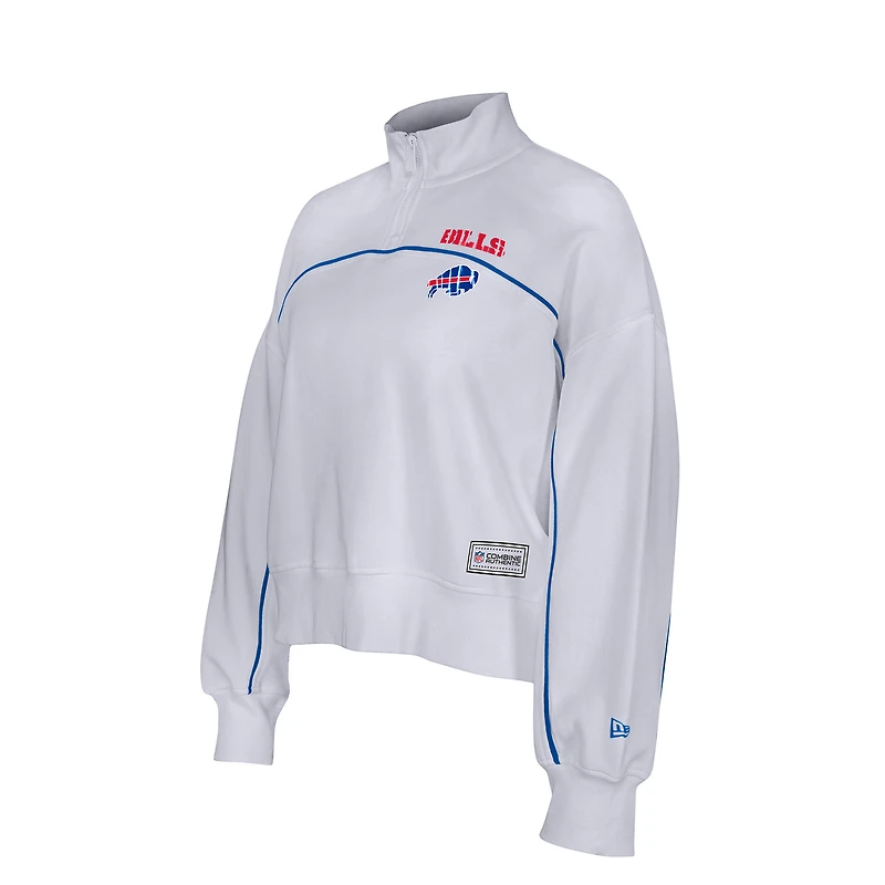 Sweat-shirt fonctionnel à fermeture éclair quart de tour Buffalo Bills New Era pour femme