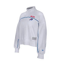 Sweat-shirt fonctionnel à fermeture éclair quart de tour Buffalo Bills New Era pour femme
