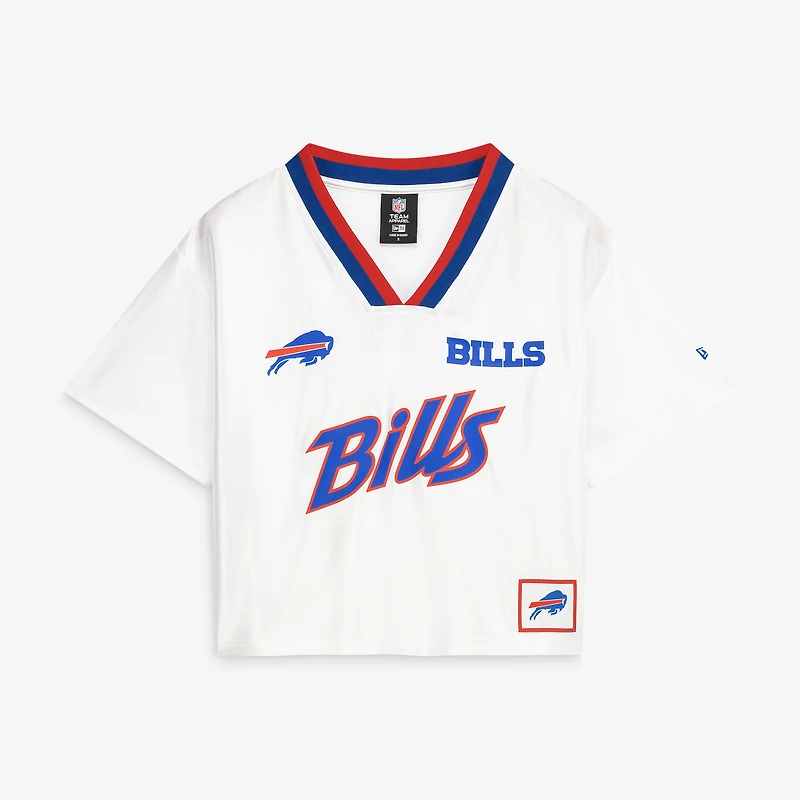 Women's New Era White Buffalo Bills Sport Classics Boxy Cropped Fashion Jersey
