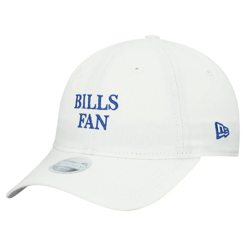Women's New Era White Buffalo Bills Team Fan 9TWENTY Adjustable Hat
