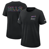 Women's Nike Black Buffalo Bills 2025 NFL Crucial Catch Tri-Blend Dri-FIT T-Shirt