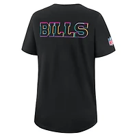 T-shirt Nike noir Buffalo Bills 2025 NFL Crucial Catch Tri-Blend Dri-FIT pour femme