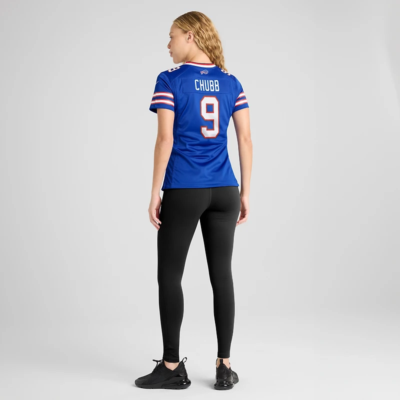 Maillot de match Nike Bradley Chubb Royal Buffalo Bills pour femmes