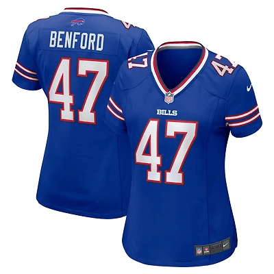 Maillot de match Nike Christian Benford Royal Buffalo Bills pour femme