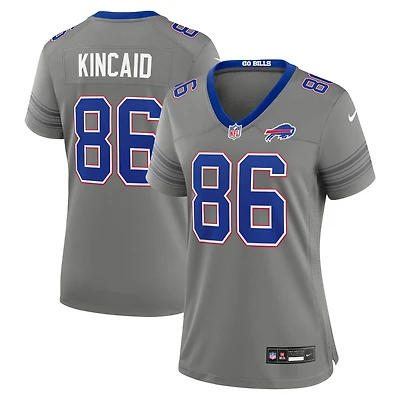 Women's Nike Dalton Kincaid Gray Buffalo Bills Nickel City Game Jersey