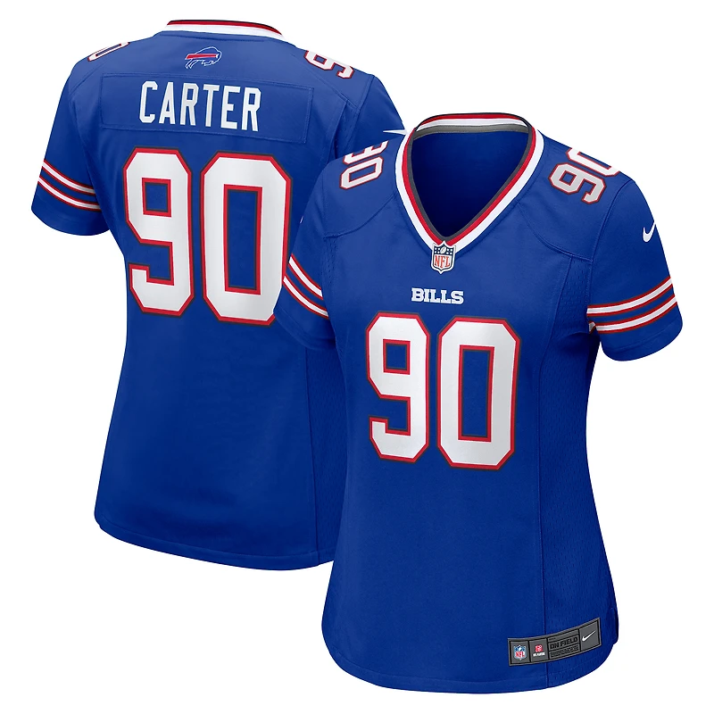 Maillot de match Nike DeWayne Carter Royal Buffalo Bills pour femme