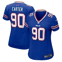 Maillot de match Nike DeWayne Carter Royal Buffalo Bills pour femme
