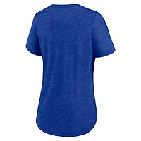 T-shirt Nike Triple-Blend Strong Safety pour femme, couleur chiné royal des Buffalo Bills