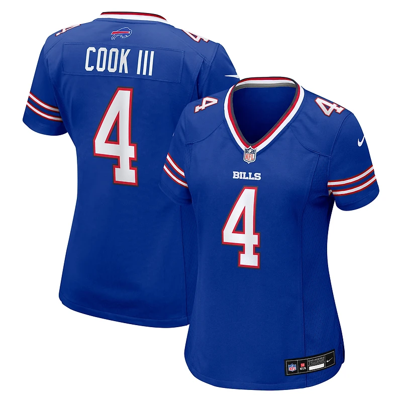 Maillot de match Nike James Cook III Royal Buffalo Bills pour femme