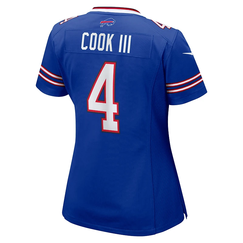 Maillot de match Nike James Cook III Royal Buffalo Bills pour femme