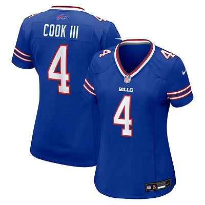 Women's Nike James Cook III Royal Buffalo Bills Team Game Jersey
