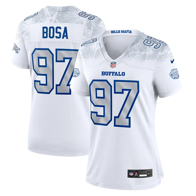 Women's Nike Joey Bosa White Buffalo Bills 2025 Rivalries Collection Game Jersey