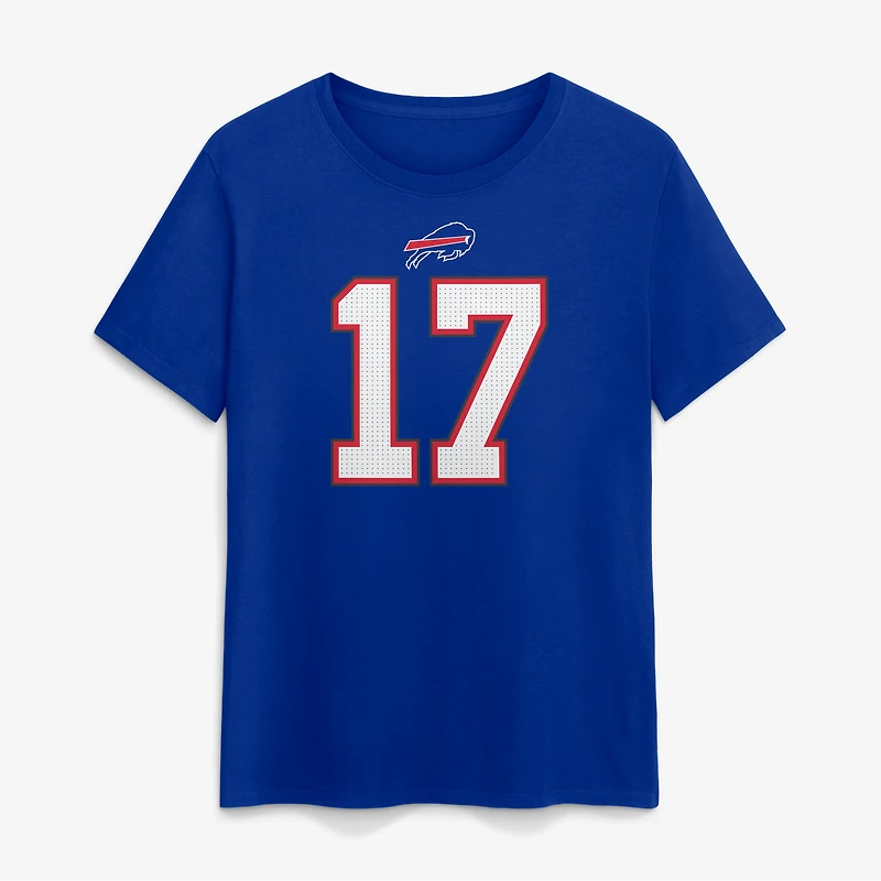 Women's Nike Josh Allen Royal Buffalo Bills Name & Number T-Shirt
