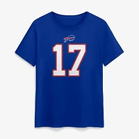 Women's Nike Josh Allen Royal Buffalo Bills Name & Number T-Shirt