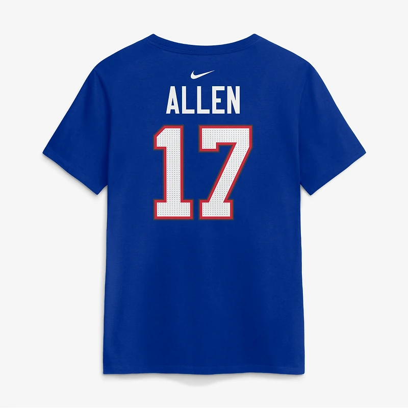 Women's Nike Josh Allen Royal Buffalo Bills Name & Number T-Shirt