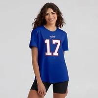 Women's Nike Josh Allen Royal Buffalo Bills Player Name & Number T-Shirt