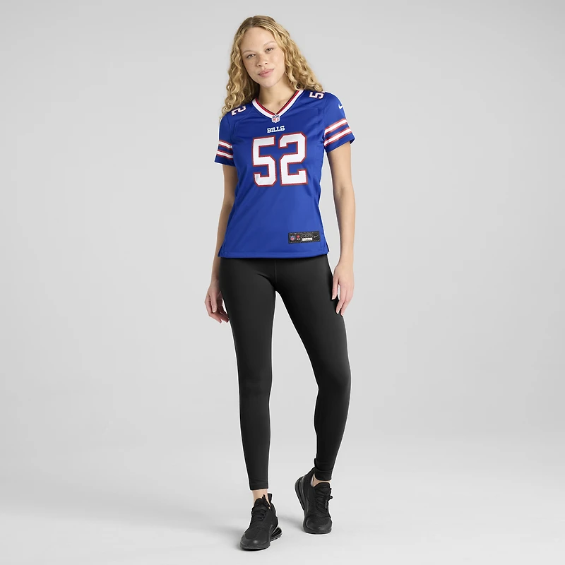 Women's Nike Kaleb Elarms-Orr  Royal Buffalo Bills Team Game Jersey