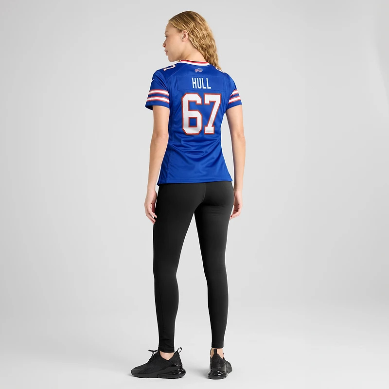 Maillot de joueur retraité Nike Kent Hull Royal Buffalo Bills Game pour femme