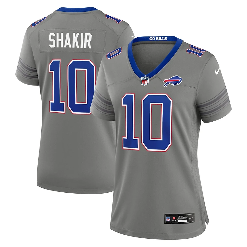 Women's Nike Khalil Shakir Gray Buffalo Bills Nickel City Game Jersey