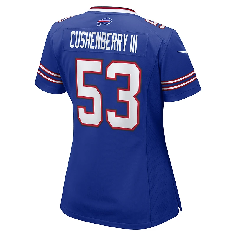 Maillot de match Nike Lloyd Cushenberry III Royal Buffalo Bills pour femmes
