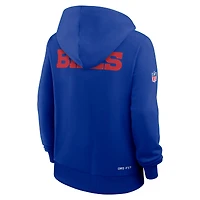 Women's Nike Royal Buffalo Bills 2025 Sideline Standard Issue Initial Home Dri-FIT Hoodie