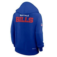 Women's Nike Royal Buffalo Bills 2025 Sideline Standard Issue Initial Home Dri-FIT Hoodie