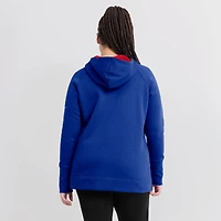 Sweat à capuche asymétrique raglan entièrement zippé Nike Royal Buffalo Bills pour femme