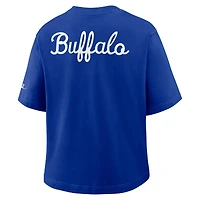 Women's Nike Royal Buffalo Bills Boxy Rewind Pocket T-Shirt