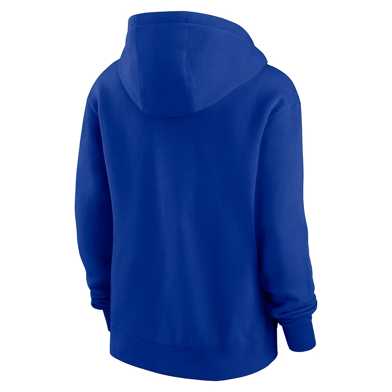 Sweat à capuche polaire Nike Royal Buffalo Bills Club pour femme