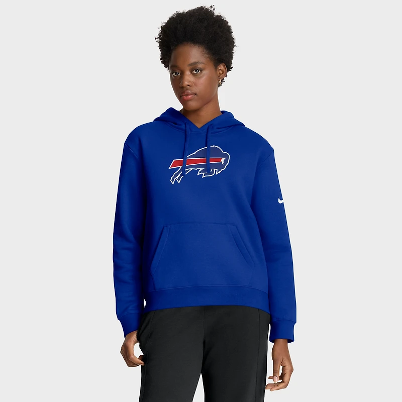 Women's Nike Royal Buffalo Bills Club Logo Pullover Hoodie