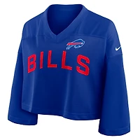 Maillot court Nike Royal Buffalo Bills en maille Dri-FIT pour femme