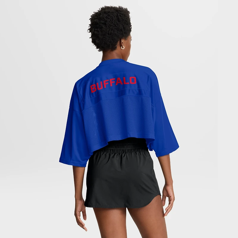 Maillot court Nike Royal Buffalo Bills en maille Dri-FIT pour femme