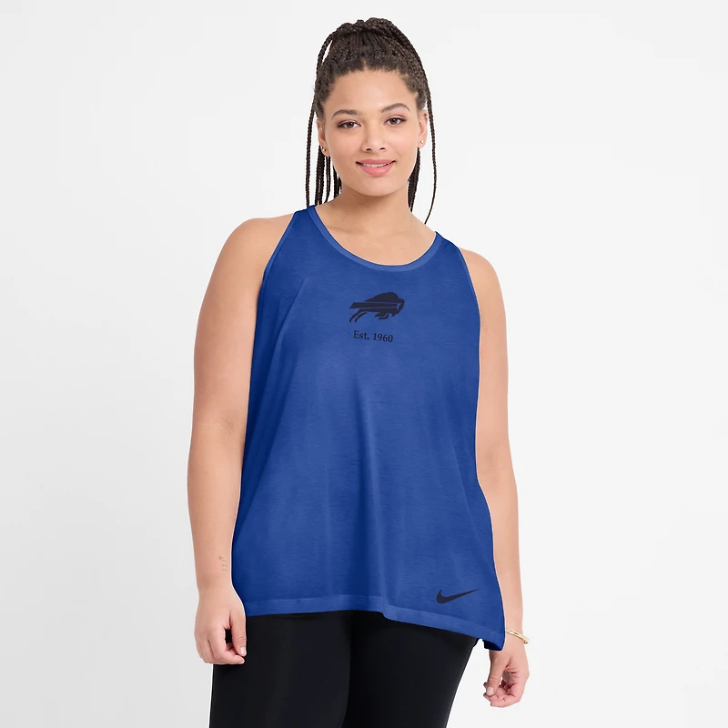 Women's Nike Royal Buffalo Bills Glory Open-Back Crisscross Dri-FIT Tank Top