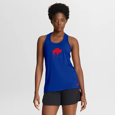 Débardeur Nike Royal Buffalo Bills Hurry Up Tri-Blend Dri-FIT pour femme