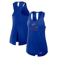 Débardeur Nike Royal Buffalo Bills à dos ouvert et croisé Dri-FIT pour femme