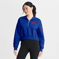 Women's Nike Royal Buffalo Bills Phoenix Fleece Quarter-Zip Sweatshirt
