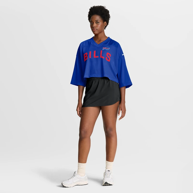 Maillot court Nike Royal Buffalo Bills Primetime en maille Dri-FIT pour femme