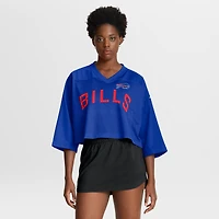 Women's Nike Royal Buffalo Bills Primetime Cropped Mesh Dri-FIT Fashion Jersey