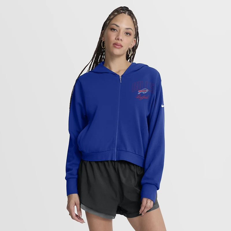 Sweat à capuche zippé Nike Royal Buffalo Bills Primetime pour femme