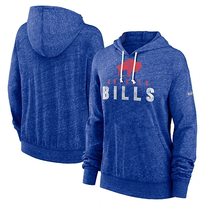 Sweat à capuche léger Nike Royal Buffalo Bills Rewind Gym Vintage pour femme