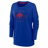 Sweat-shirt Nike Royal Buffalo Bills Rewind Playback Icon Performance pour femme